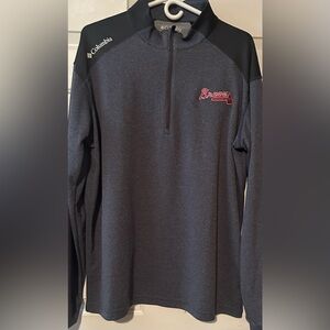 Columbia Atlanta Braves NWOT pullover with half zipper to chest, XL